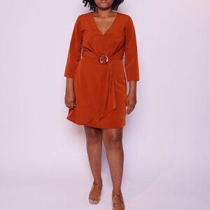 EXPRESS | Sheath Dress with Tortoise Shell Buckle